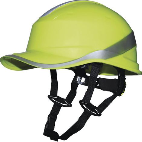 Casque de chantier JAUNE DIAMOND V UP casquette baseball serrage rotor DELTA PLUS DIAM5UPJAFL (1/3)