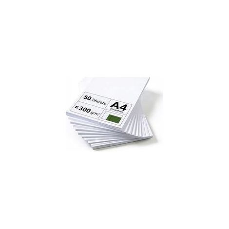 50 Feuille A4 Papier Cartonné Blanc 300g, Carton Papier Imprimante Blanc, Carton à Dessin, Photographie, Présentations, à Découper et à Peindre, Épais 21x29,7 cm - Crezuo (1/4)