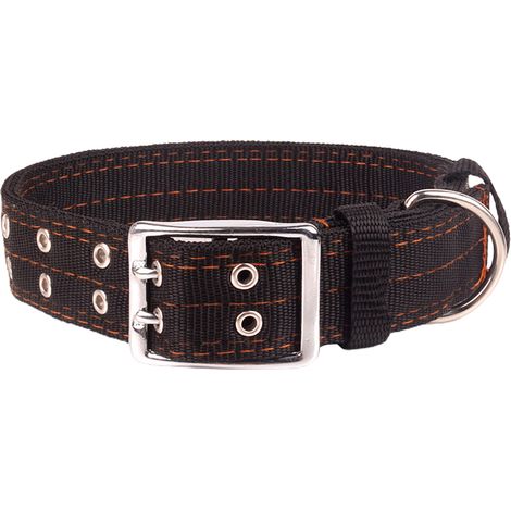 Collier Pour Chien - Nylon Renforcé - Boucle Réglable - Anneaux D Métalliques Doubles - Usage Tactique Militaire - 1 Pièce (1/5)