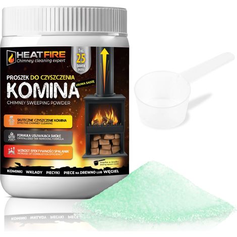 HeatFire Schornsteinreinigungspulver entfernt Ruß und Teer 1 kg