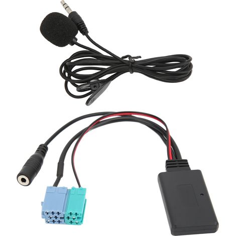 Module Bluetooth Voiture Audio Aux Câble Micro Intégré Connecteur ISO Stéréo 8PIN 6PIN Adaptateur Auto Radio (1/5)