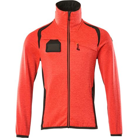 Mascot Fleecepullover mit Reißverschluss 19403 Gr. M hi-vis rot/dunkelanthrazit