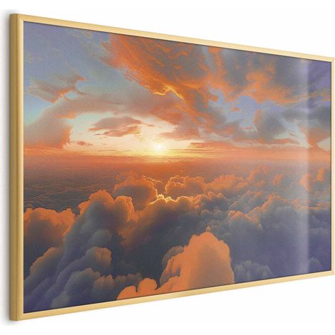 Plakat – Wenn die Dämmerung die Wolken kitzelt: Ein Farbenspiel am Morgenhimmel (1/4)