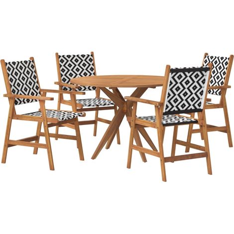 Garden Dining Set  Natural wood  Solid Acacia Wood  Standard  Durable vidaXL (1/5)