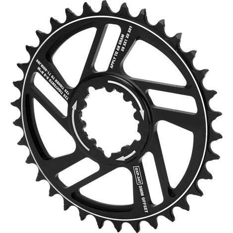 Lebycle 34T Kettenblatt für GXP, positiver/negativer Zahnversatz, SRAM Direct Mount kompatibel, schwarz (1/5)