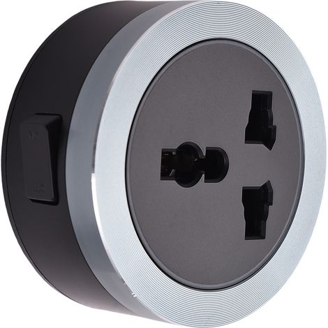 3250W Adaptateur Rail Électrique Prise Rail Connecteur Alu ABS 7x7x4cm LED Bleue Facile à Insérer Démonter Fiche Universelle 13A Lot 1 Notice (1/5)