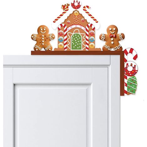 Lot 2 décorations porte Noël nain pour intérieur extérieur (1/5)
