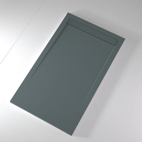 Plato de ducha pizarra CLEVER antracita  80x90 cm rejilla color