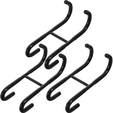 Lot de 3 crochets porte-serviettes noirs sans perçage pour porte (1/5)