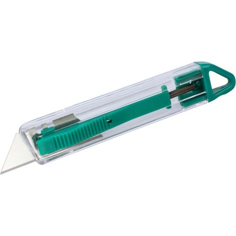 Cúter de seguridad de plástico con cuchilla trapezoidal 4135000 wolfcraft