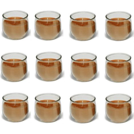 TrAdE Shop Traesio - Set 12 Pezzi Bicchiere Candela Profumata Bacche Di Cannella Relax Casa -