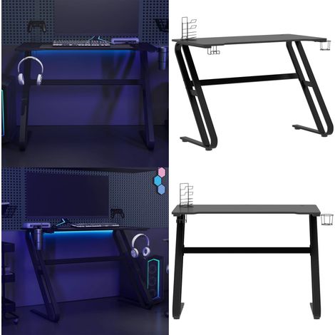 Gaming-Schreibtisch mit ZZ-Gestell Schwarz und Rot 110x60x75 cm - Gaming-Schreibtisch - Gamer Schreibtisch - Bürostuhl - Etagenregal - Arbeitsplatz - Home & Living (1/5)