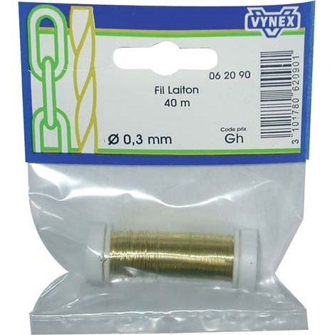 VYNEX - FIl laiton d.0.3mm x40m sc x1
