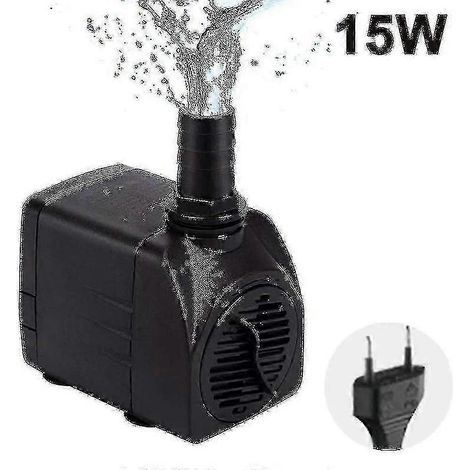 Pompe submersible pour fontaines, bassins et jardins cordon d'alimentation de 1,5 m prise standard européenne 15 watts. (1/5)