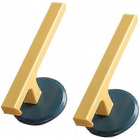 Porte-serviettes mural en forme de T - ABS, rangement moderne pour salle de bain, gain de place (lot de 2) (1/2)