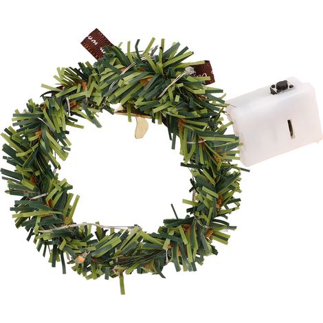 Guirlande de NoëL de Maison de Poupée, qualité Supérieure, Vive et Mignonne avec Lumière pour d'anniversaire (1/5)
