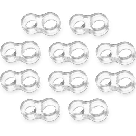 10 Pièces Petit Stop Porte pour Poignées PVC/Bloque Porte en Silicone/Poignée de Porte Non Toxique Transparent (1/4)
