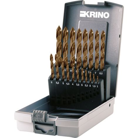Krino Serie 19 punte HSS per trapano con geometria a gradino STEP+ (1/4)