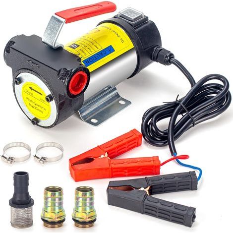 Applicable Pompe diesel 12V 175W Pompe d'aspiration d'huile électrique Pompe de vidange d'huile Pompe à carburant Supporte la rotation avant et arrière 45L/Min (1/5)
