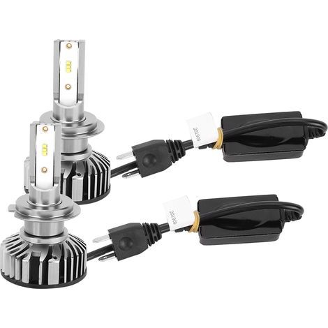 2 unidades de faros delanteros LED H7 impermeables de 9 V-32 V CC, 40 W, 8000 lúmenes, 6500 K. (1/5)