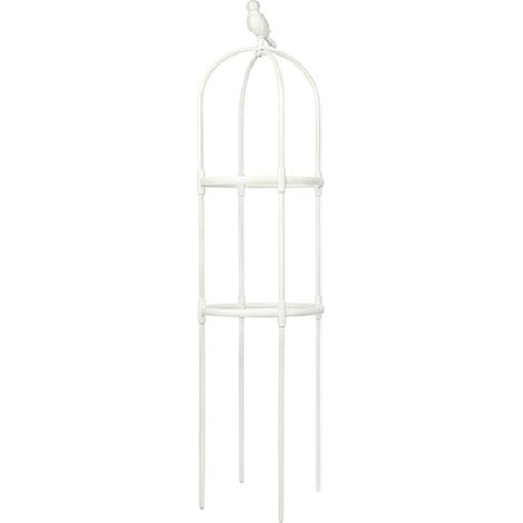 Treillis de jardin pour plantes grimpantes, blanc, 30 cm x 120 cm, assemblage modulaire (1/5)