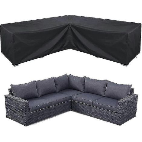 Housse imperméable pour canapé d'angle, ensemble de mobilier de jardin, housse pour mobilier d'extérieur modulable (1/5)