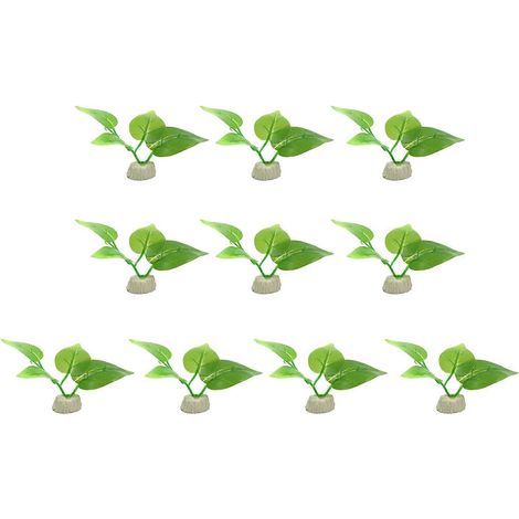 Plantes artificielles réalistes pour aquarium, décoration aquatique, 10 pièces (1/4)