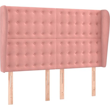 Maison Exclusive - Cabecero con orejas de terciopelo rosa 147x23x (1/5)