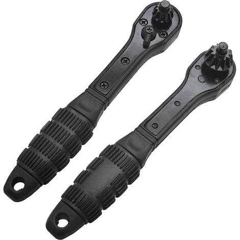 Clé à cliquet multifonction 2 en 1 pour perceuse électrique, outil de serrage, clé universelle multifonction pour travaux manuels 45150 mm (2 pièces) (1/5)
