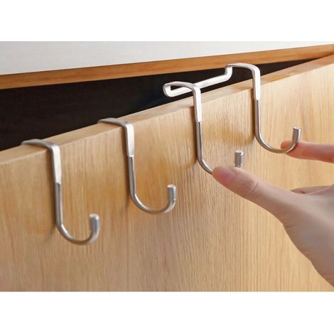 Crochet De Porte - Acier Inoxydable - Pour Cuisine Armoire Salle De Bain - 1 2 Ou 3 Pièces (1/5)