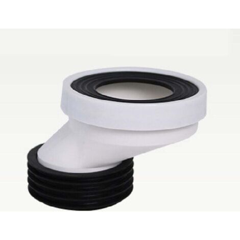 Buse de raccordement pour tuyau de toilette - Buse de vidange droite excentrique (5 cm) (1/2)