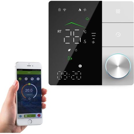 Thermostat intelligent Wi-Fi – App Smart Life, contact sec – Commande eau, gaz, chaudière, chauffage – Compatible Alexa, Google Home (1/4)