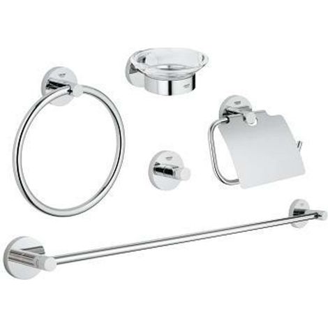 Grohe Essentials - Bad-Accessoires-Set 5 in 1, Chrom 40344001