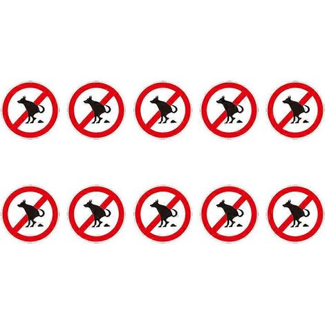 10 feuilles d'autocollants pour vitre de voiture « Ne faites pas caca » - Autocollant pour album photo - Panneau de message « Déjections canines »-11X11cm