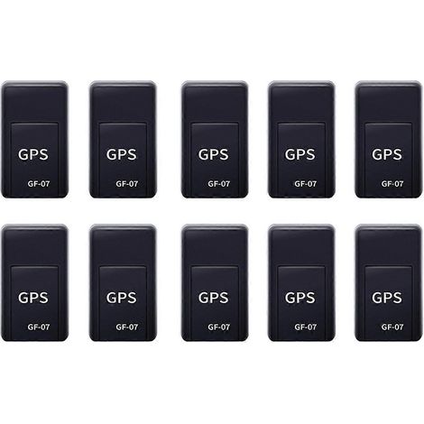 Lot de 10 mini-localisateurs GPS magnétiques GF07 en temps réel pour voiture et moto avec télécommande