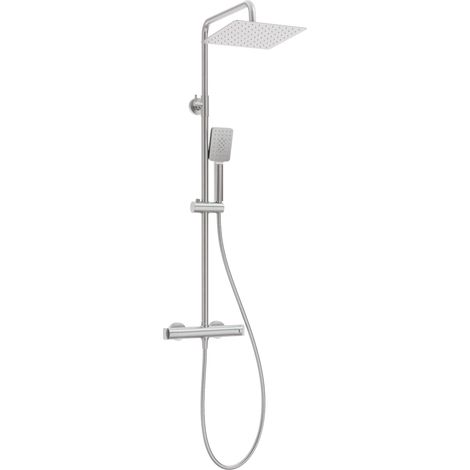 Deante Douche Pluie Thermostatique - Acier Brossé - Design Élégant - Sécurité et Confort (1/2)