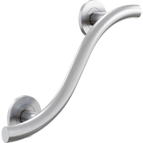 AKW 1200 Series Curved Grab Rail 488mm Length - Brushed Stainless Steel (1/2)