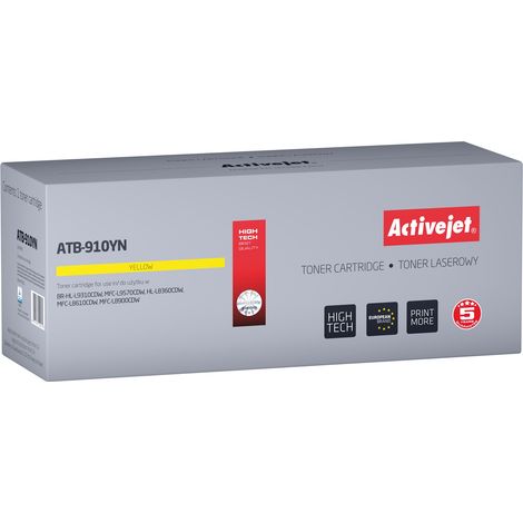 Toner Activejet pour Brother TN910Y (nouveau ATB-910YN)