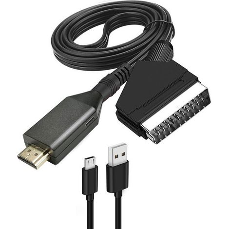Convertitore/adattatore video da SCART a HDMI Full HD 1080p - Nero (1/5)
