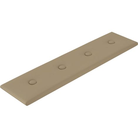 Tête de lit murale 12 pcs Cappuccino 60 x 15 cm Simili cuir