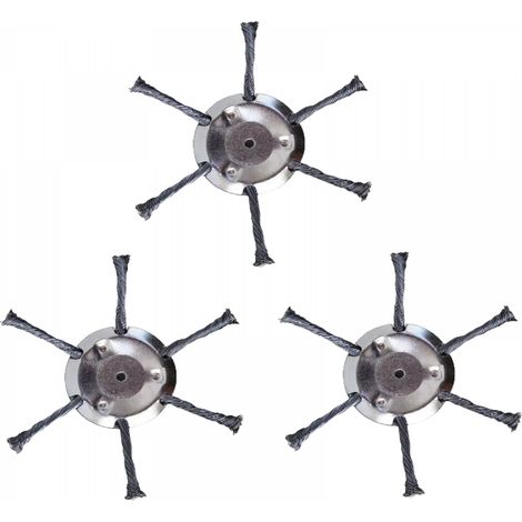 Tête de coupe débroussailleuse lot de 3 universel pour jardin (1/5)