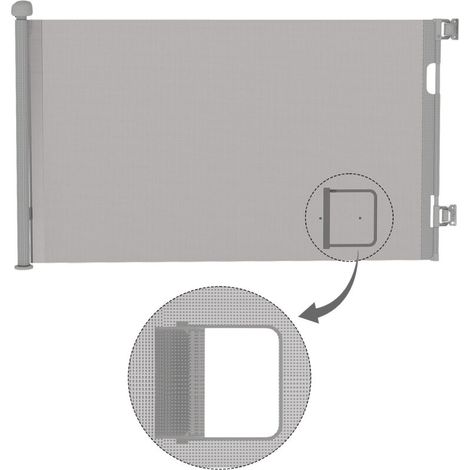 Barrière de sécurité extensible de 0 à 180 cm - Pour escalier de bébé - Pour l'intérieur et l'extérieur - Gris (1/4)