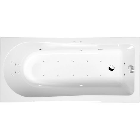 Baignoire balnéo LISA, 150x70x47cm, Attraction Hydro-Air, chrome (1/4)