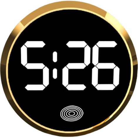 Horloge LED pour voiture, affichage précis de l'heure et de la température, horloge et thermomètre LED portables pour voiture, design minimaliste. (1/5)