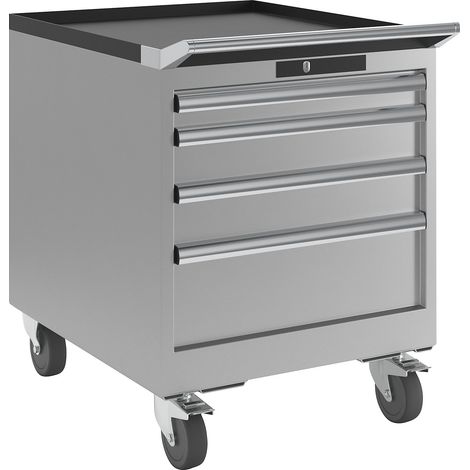 LISTA, Armoire à tiroirs mobile, largeur 564 mm, 4 tiroirs, h