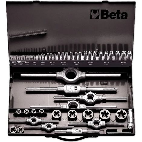 Beta 447/c53 assortiment de tarauds et filières en acier hss à pas grossier - 53