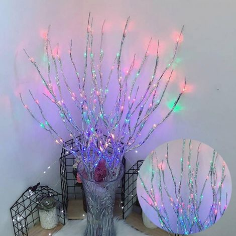 Luminaire Décoratif Branches - 20 LED - Étanche IP44 - Alimentation Piles AA - Pour Intérieur Extérieur Fêtes - 5 Branches (1/2)