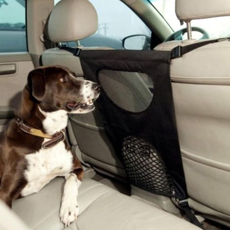 Barrière de Voiture de Chien, Filet de Chien pour Voiture Ceinture de sécurité pour Chien pour la Voiture Mesh Barrière de l'animal Véhicule Voyage Clôture de Chien CARRAINE CARRAINE Barrie (1/5)