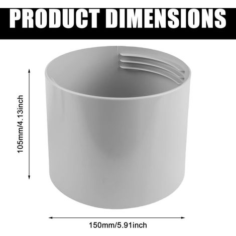 Adaptateur de tuyau d'échappement, raccord de tuyau de climatisation, raccord de tuyau d'échappement, adaptateur de tuyau d'évacuation (150 mm) pour tuyau d'évacuation portable de climati (1/3)