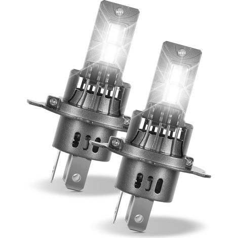 TolleTour Set di 2 Lampadine LED H4 Fari Auto 30W 12V 2500LM 6500K Bianco Freddo Anabbaglianti Abbaglianti Ricambio
